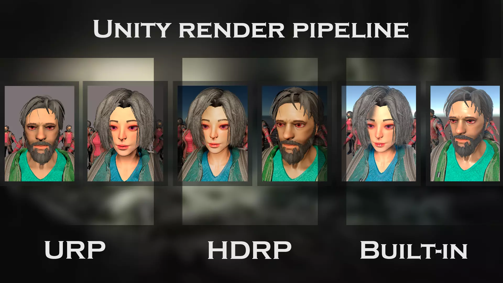 Survivors and Apocalypse Post-Apocalyptic Modular Character Pack Low-poly 3D model_8