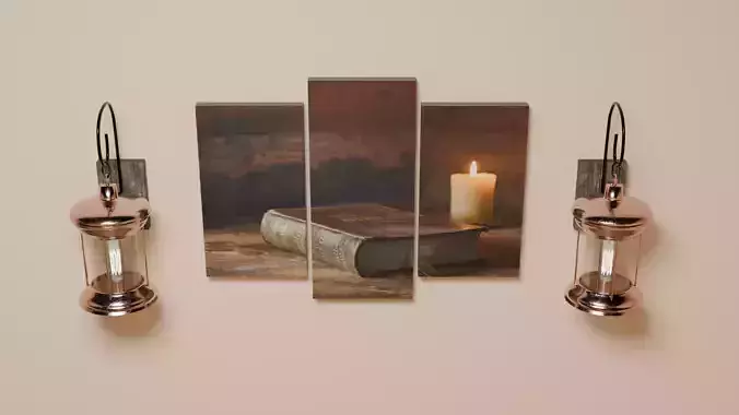 Quiet Reflections Religious Wall Art Low-poly 3D model