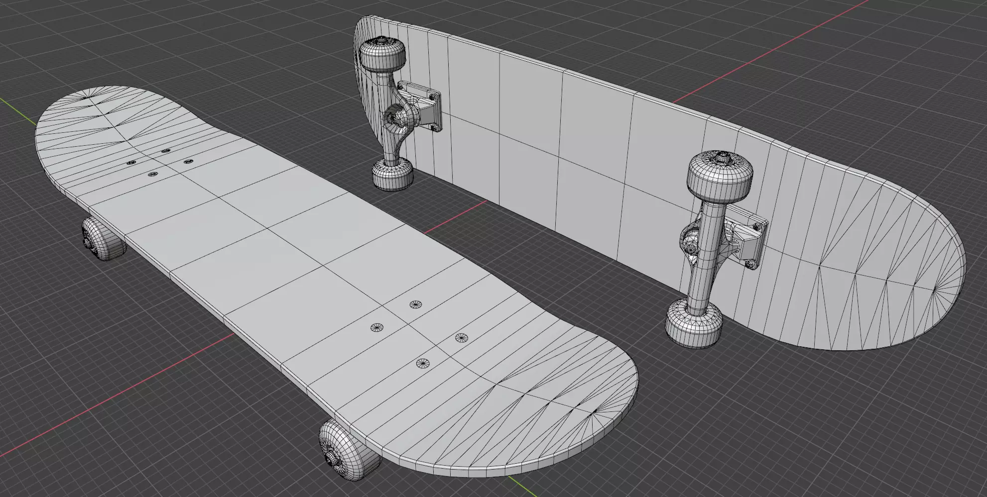 Skateboard - realistic and game-ready Low-poly 3D model_3