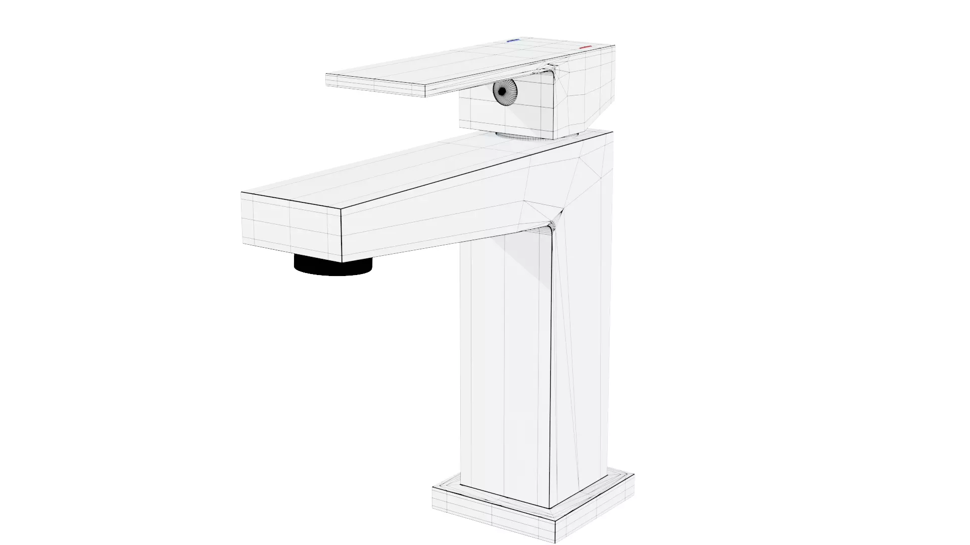 Water tap Low-poly 3D model_11