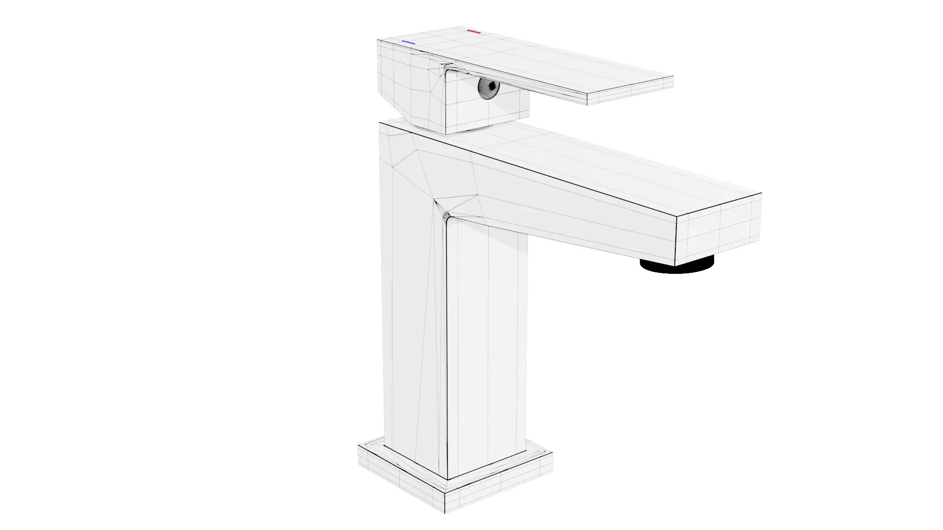 Water tap Low-poly 3D model_10