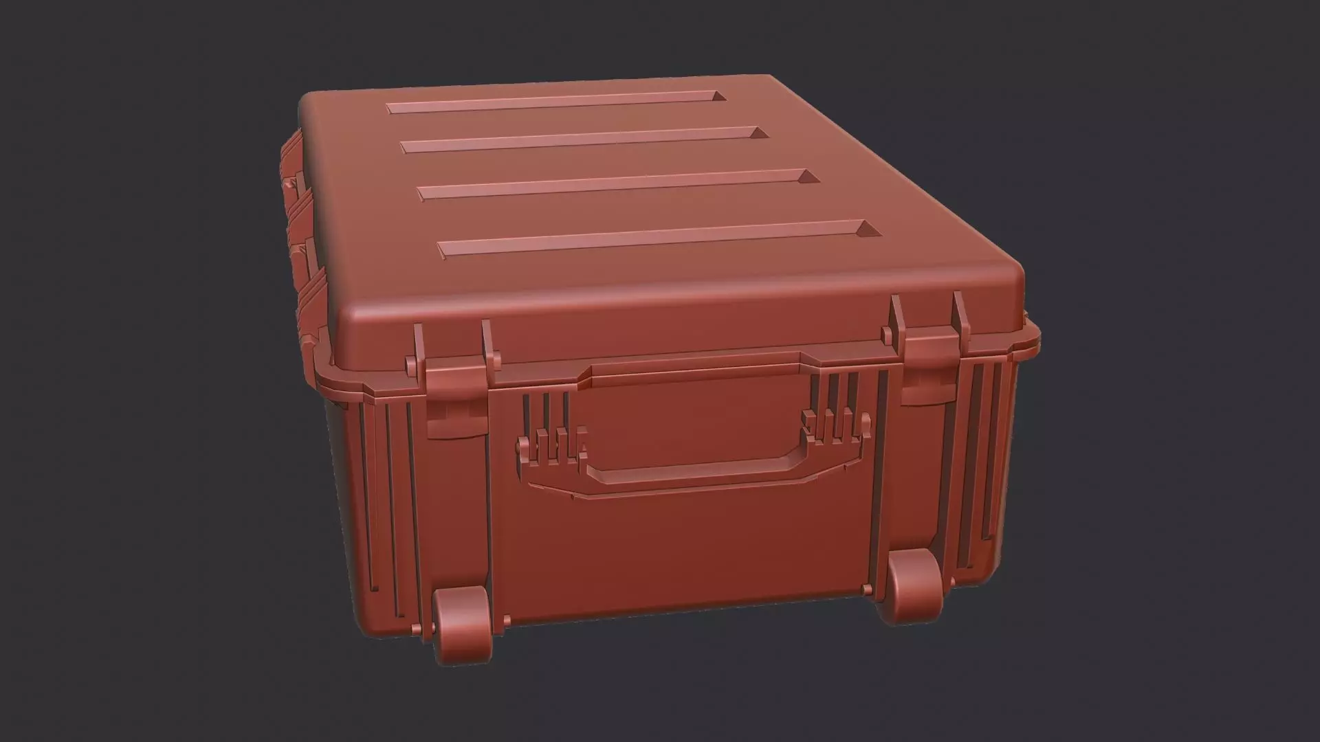 Plastic Storage Crate Industrial Container Low-poly 3D model_6