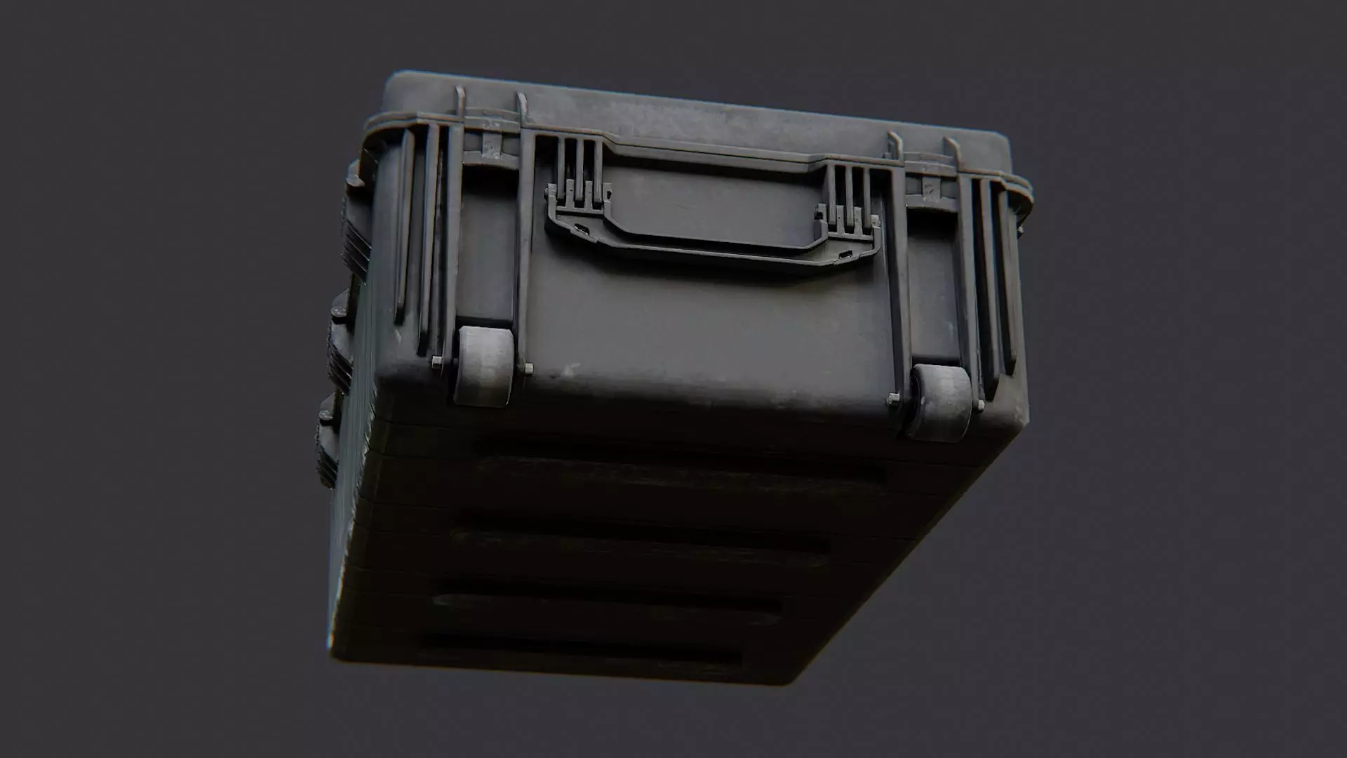 Plastic Storage Crate Industrial Container Low-poly 3D model_5