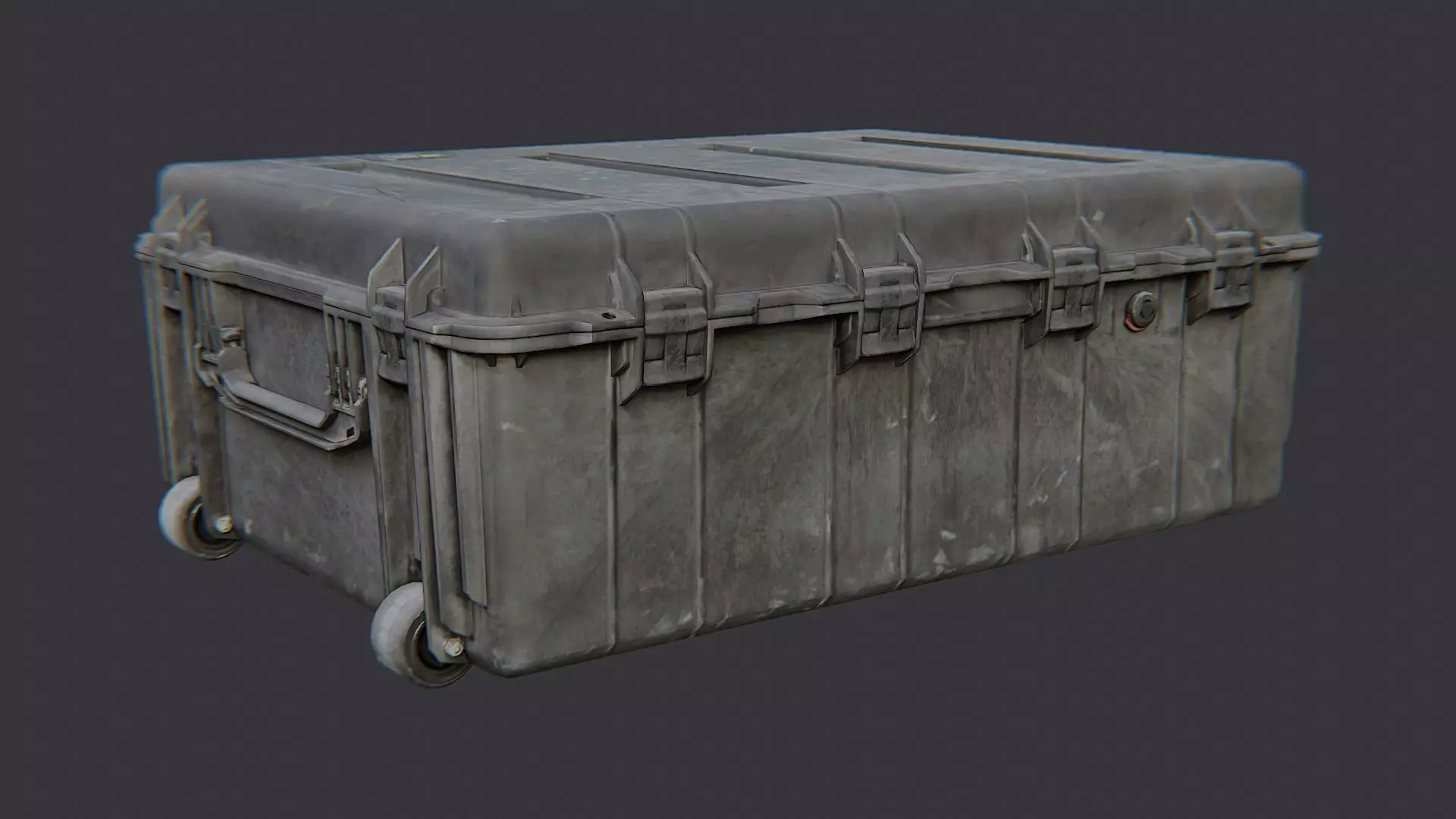 Plastic Storage Crate Industrial Container Low-poly 3D model_2