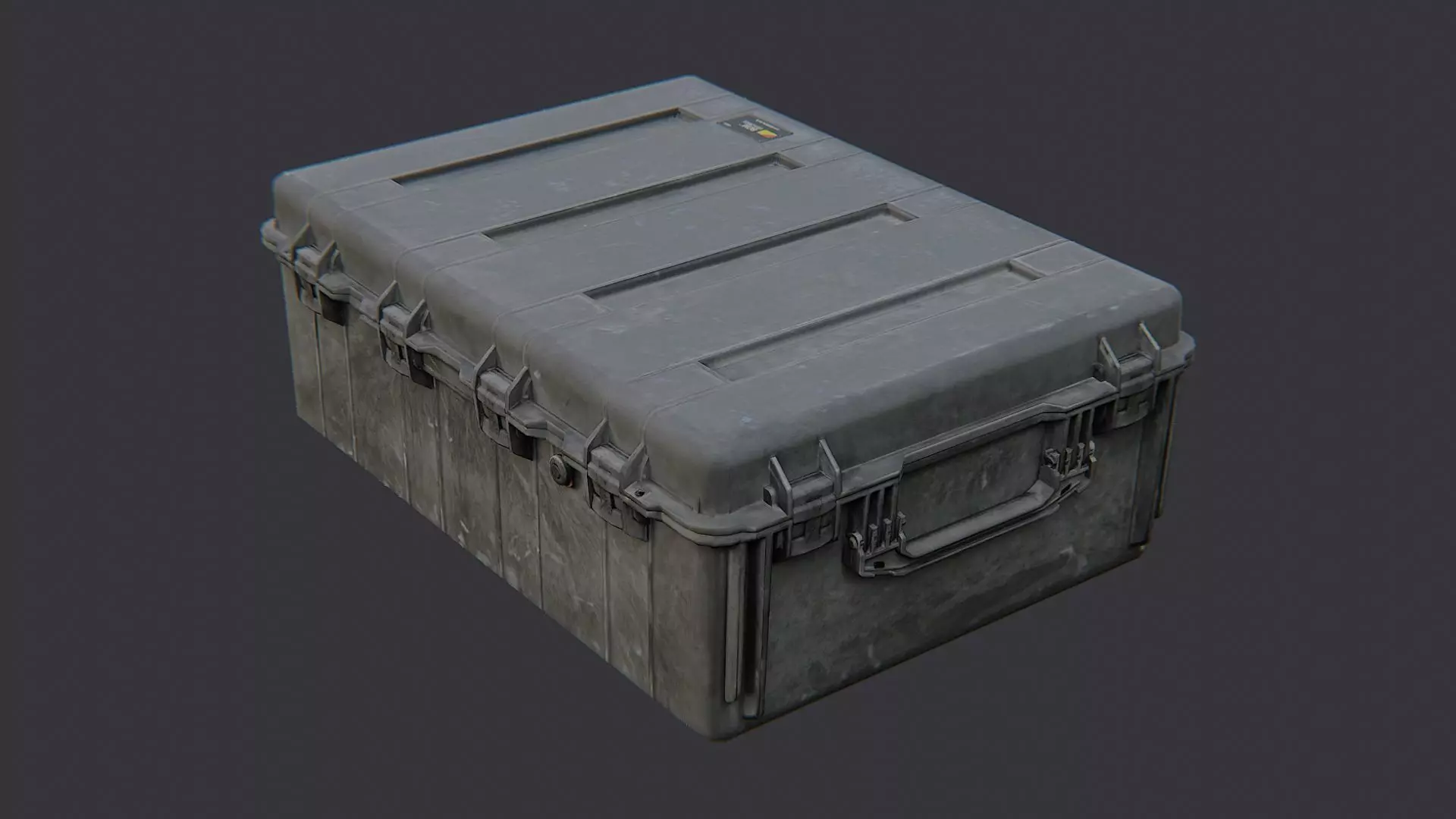Plastic Storage Crate Industrial Container Low-poly 3D model_3