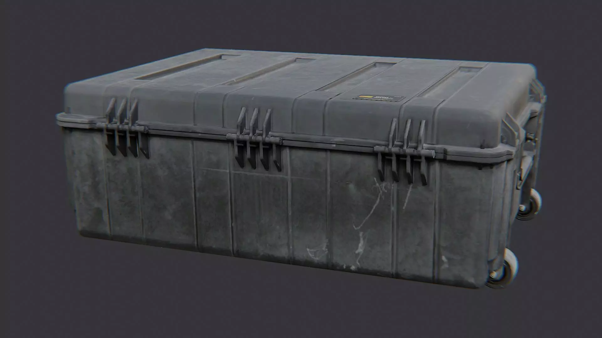 Plastic Storage Crate Industrial Container Low-poly 3D model_1