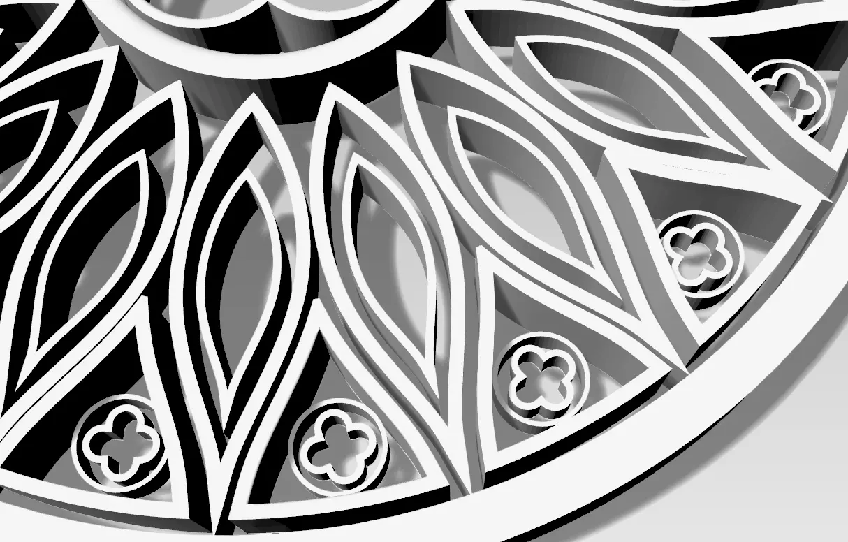 Medieval Rose Window 3D Model 3D model_5