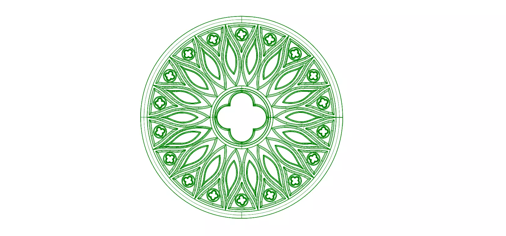 Medieval Rose Window 3D Model 3D model_7