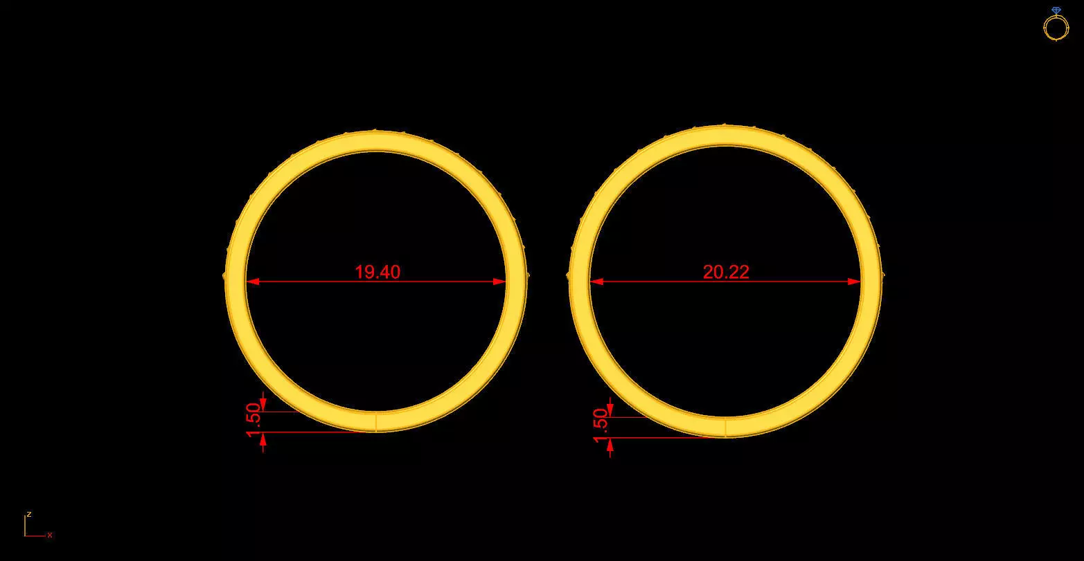 Double-Row Gem Band Set 3D print model_5