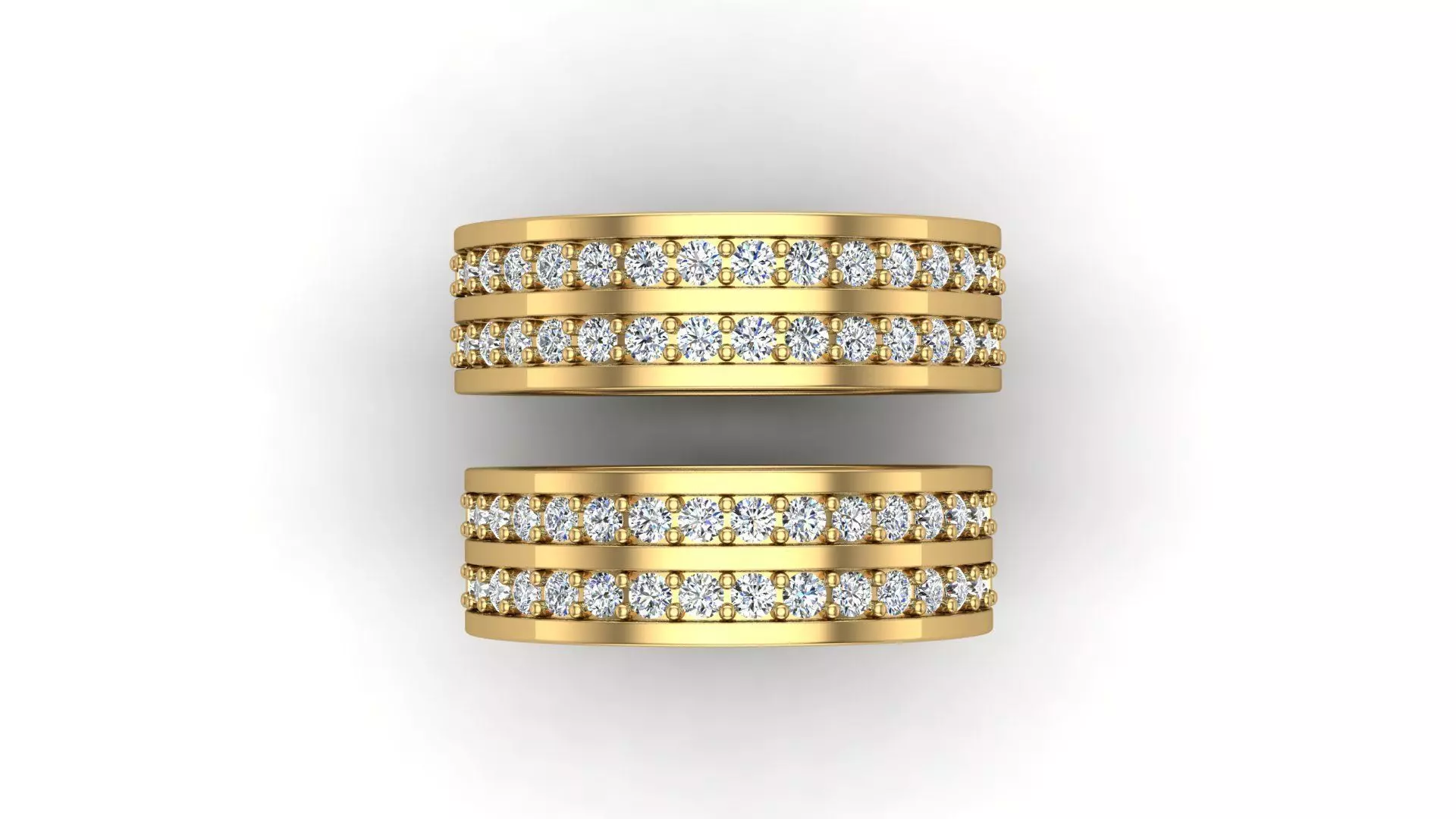 Double-Row Gem Band Set 3D print model_2