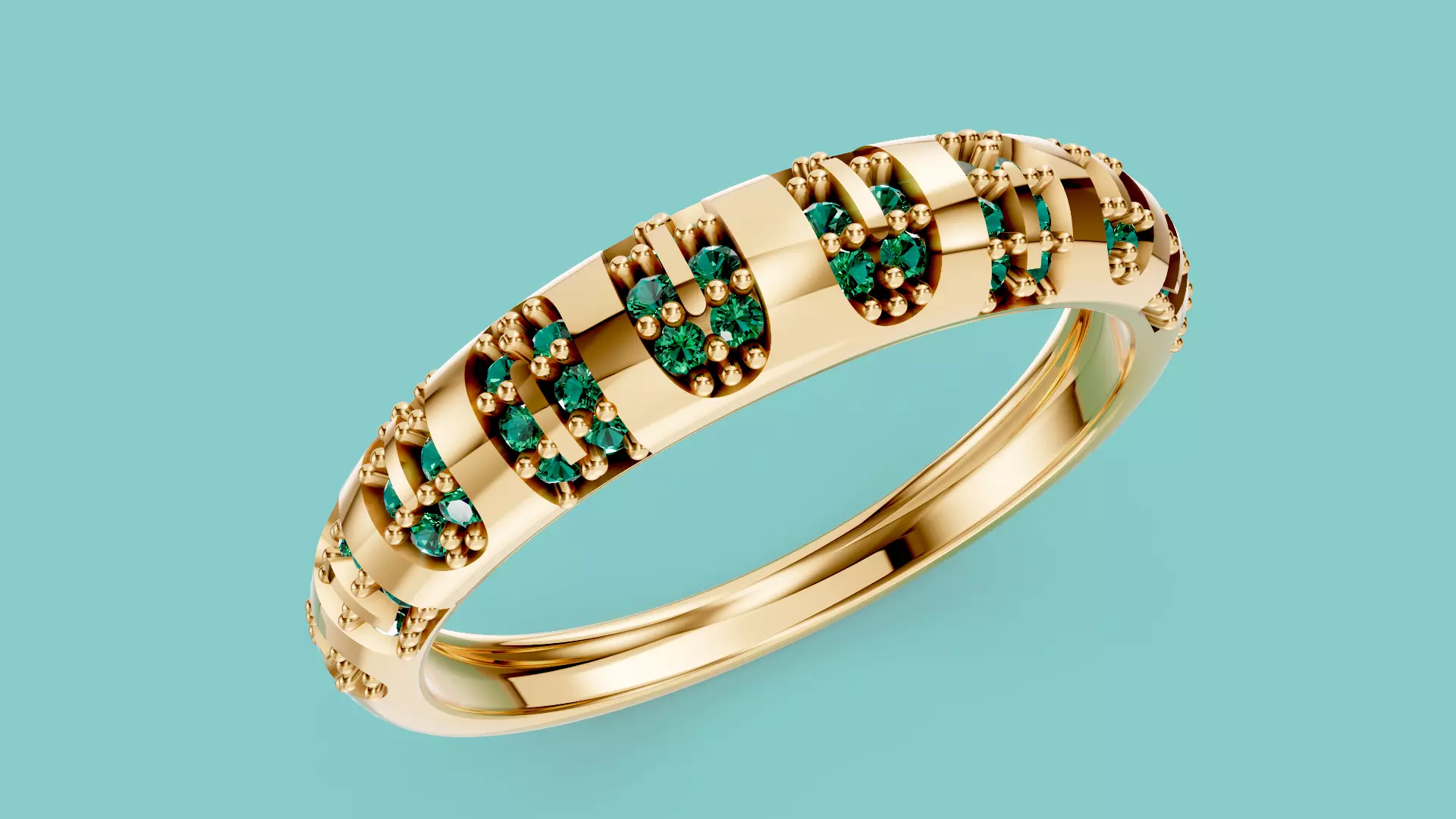  Aria Verde Ring 3D print model_0