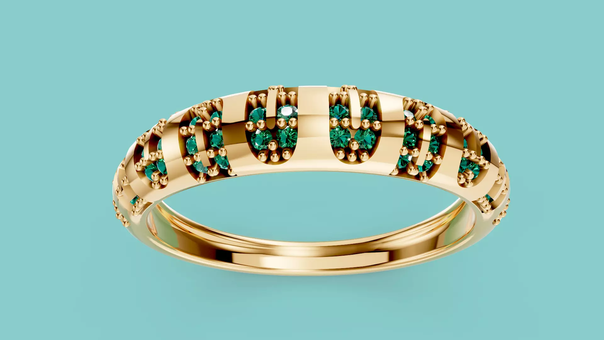  Aria Verde Ring 3D print model_1