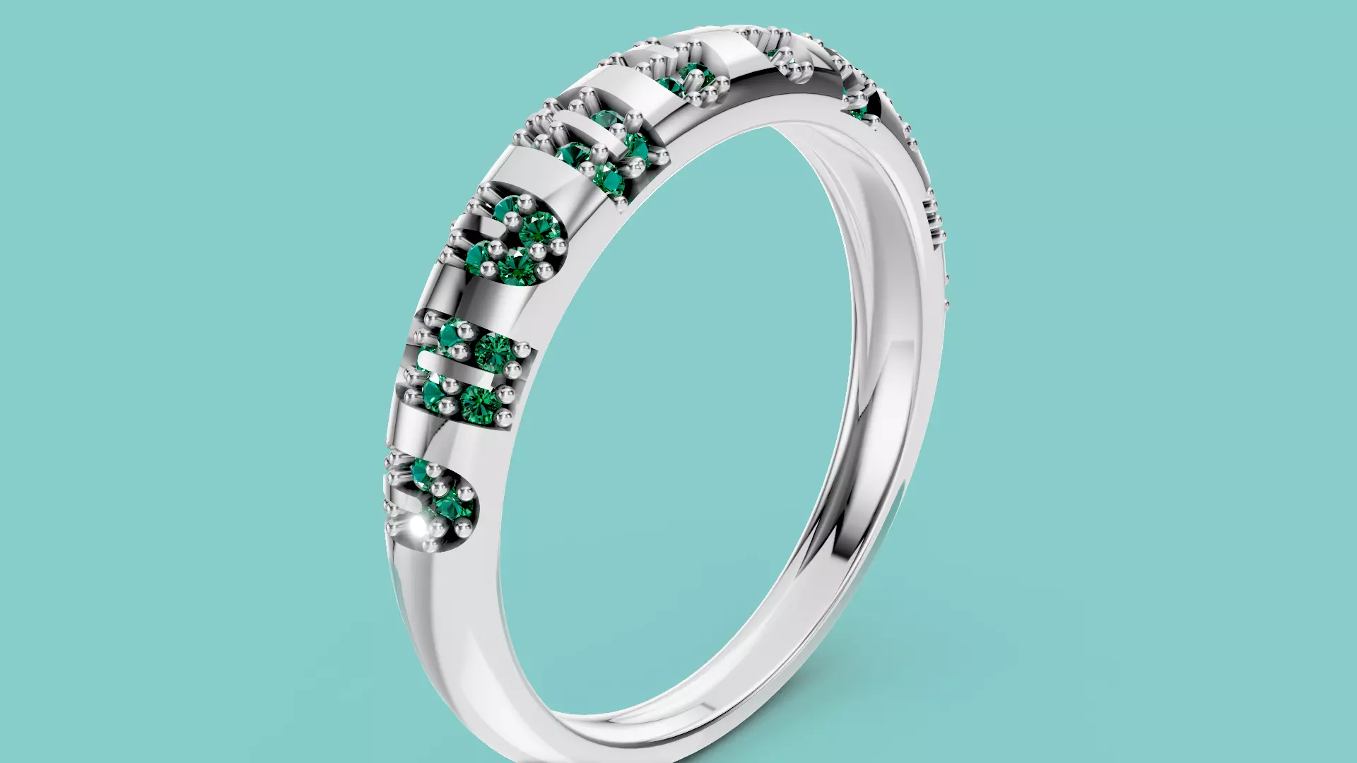  Aria Verde Ring 3D print model_4