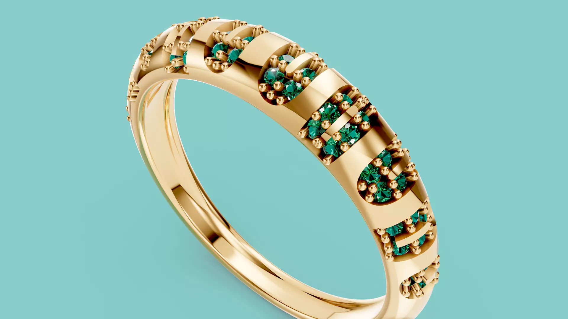  Aria Verde Ring 3D print model_3