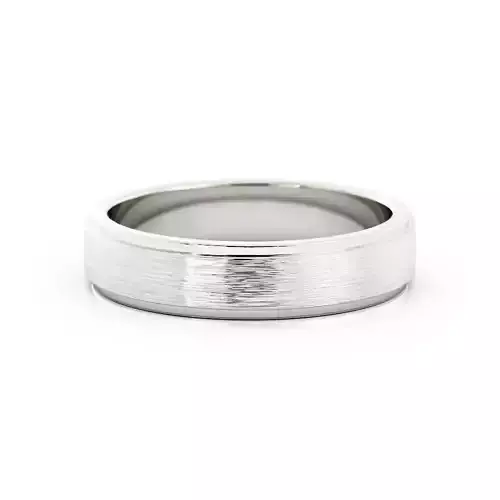 Simple Mens Wedding Band Raised Edge 3DM Realistic Rendering