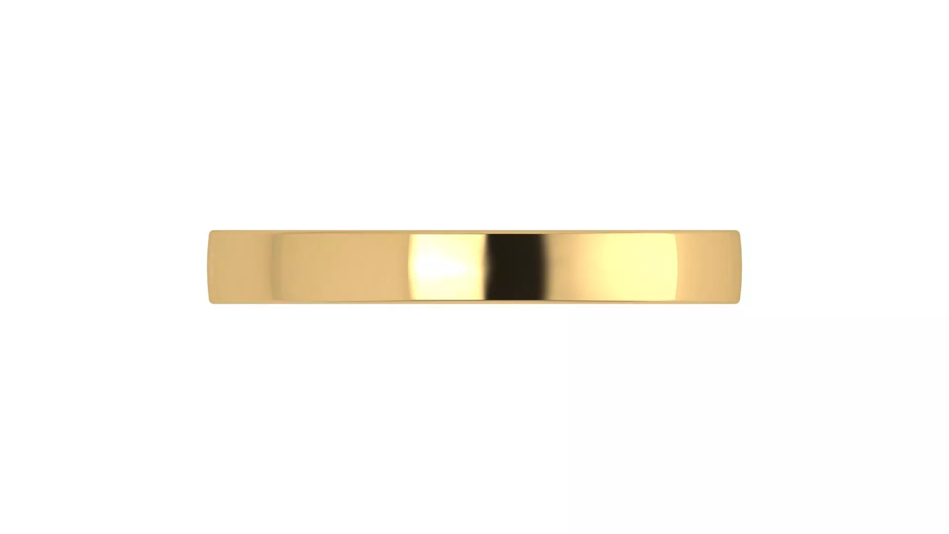 Plain Flat Wedding Band Set 3D print model_6