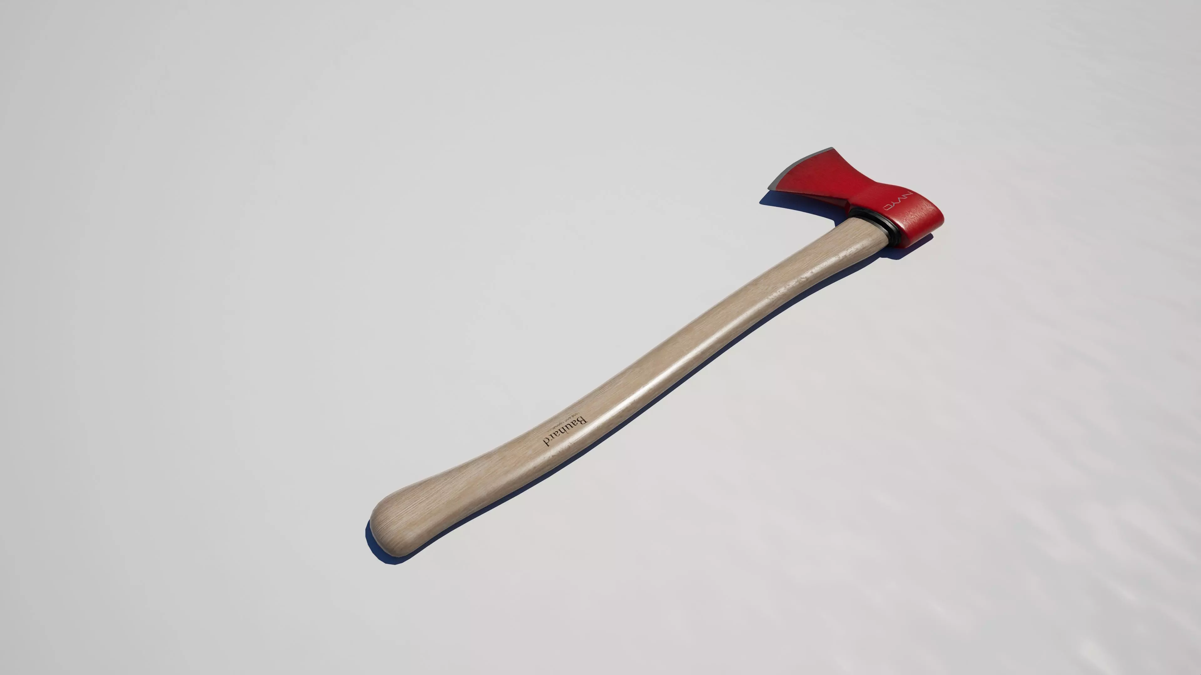 Wooden Axe Low-poly 3D model_3