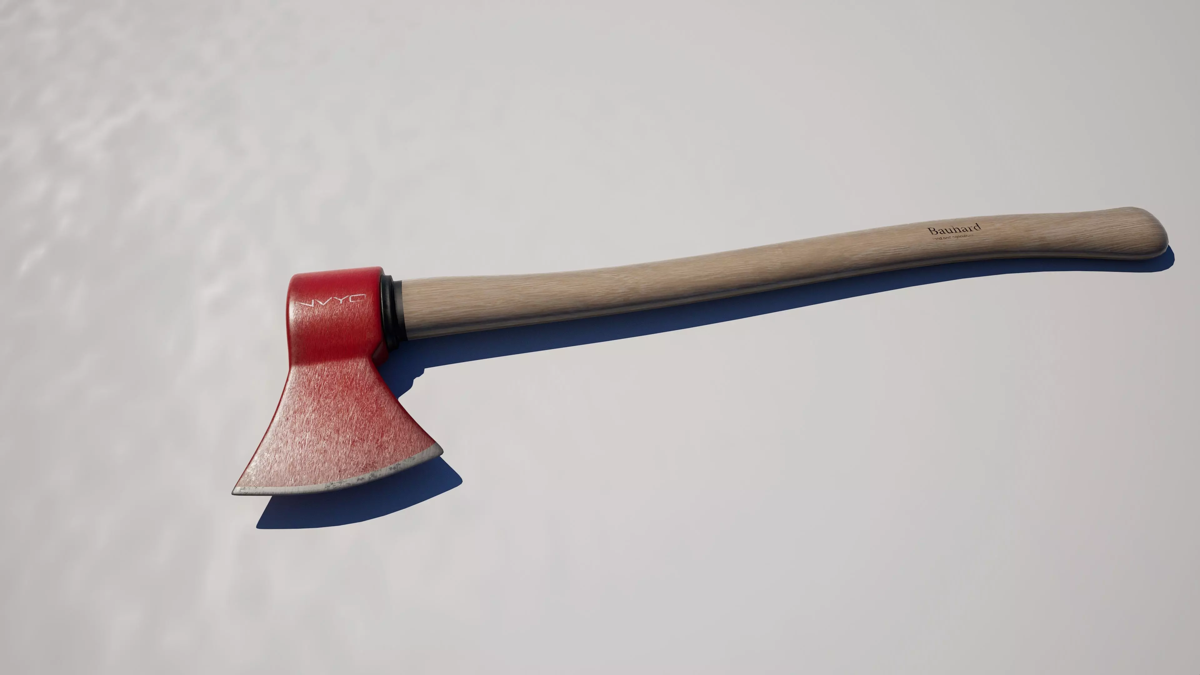 Wooden Axe Low-poly 3D model_1