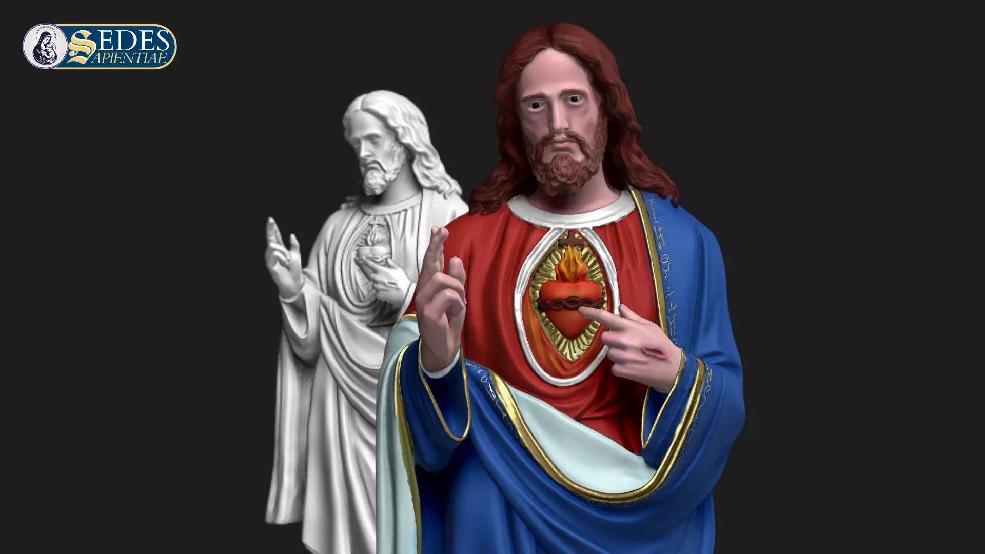 Sacred Heart of Jesus Catholic Art 3D print model_6