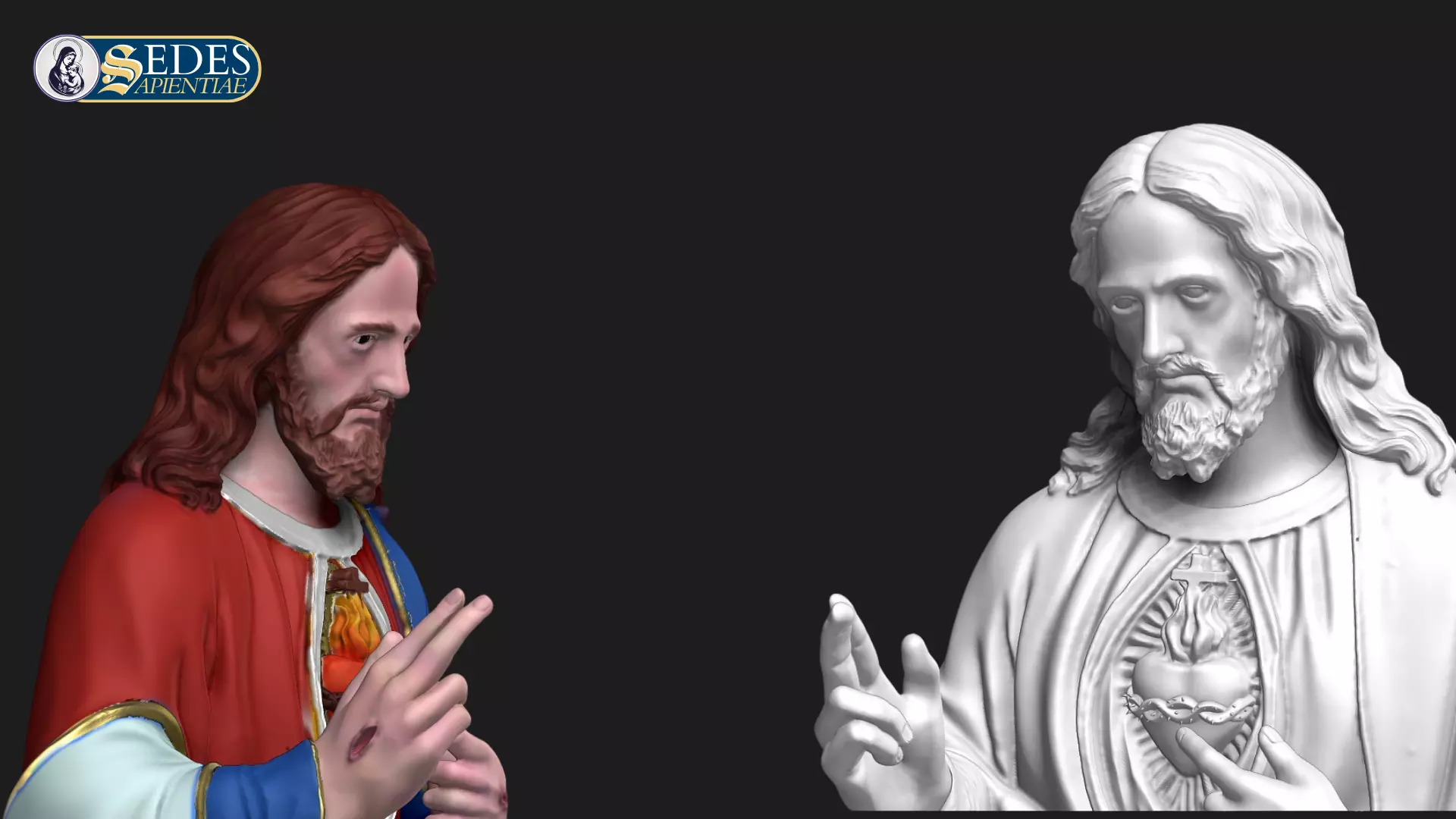 Sacred Heart of Jesus Catholic Art 3D print model_1