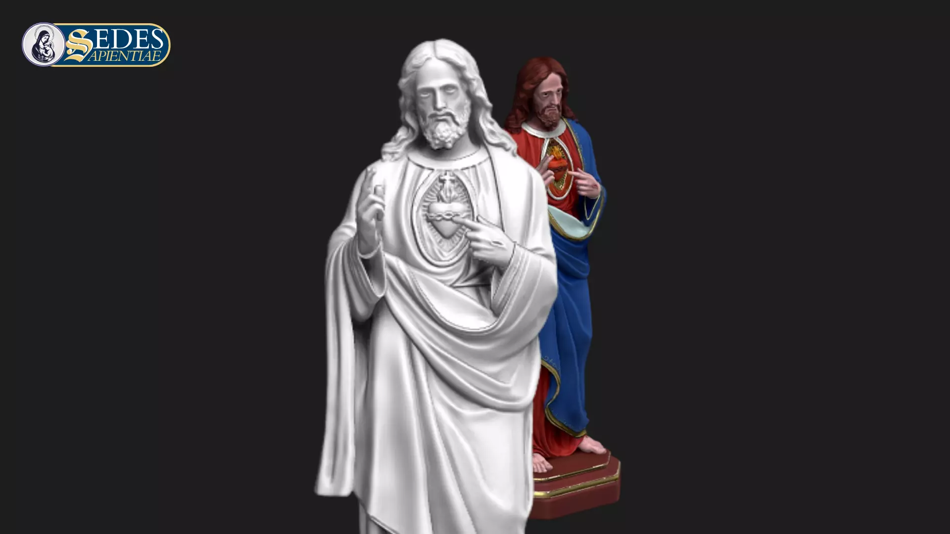 Sacred Heart of Jesus Catholic Art 3D print model_2