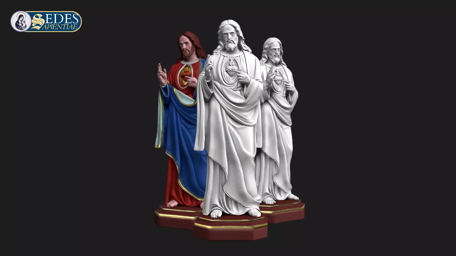 Sacred Heart of Jesus Catholic Art 3D print model_0
