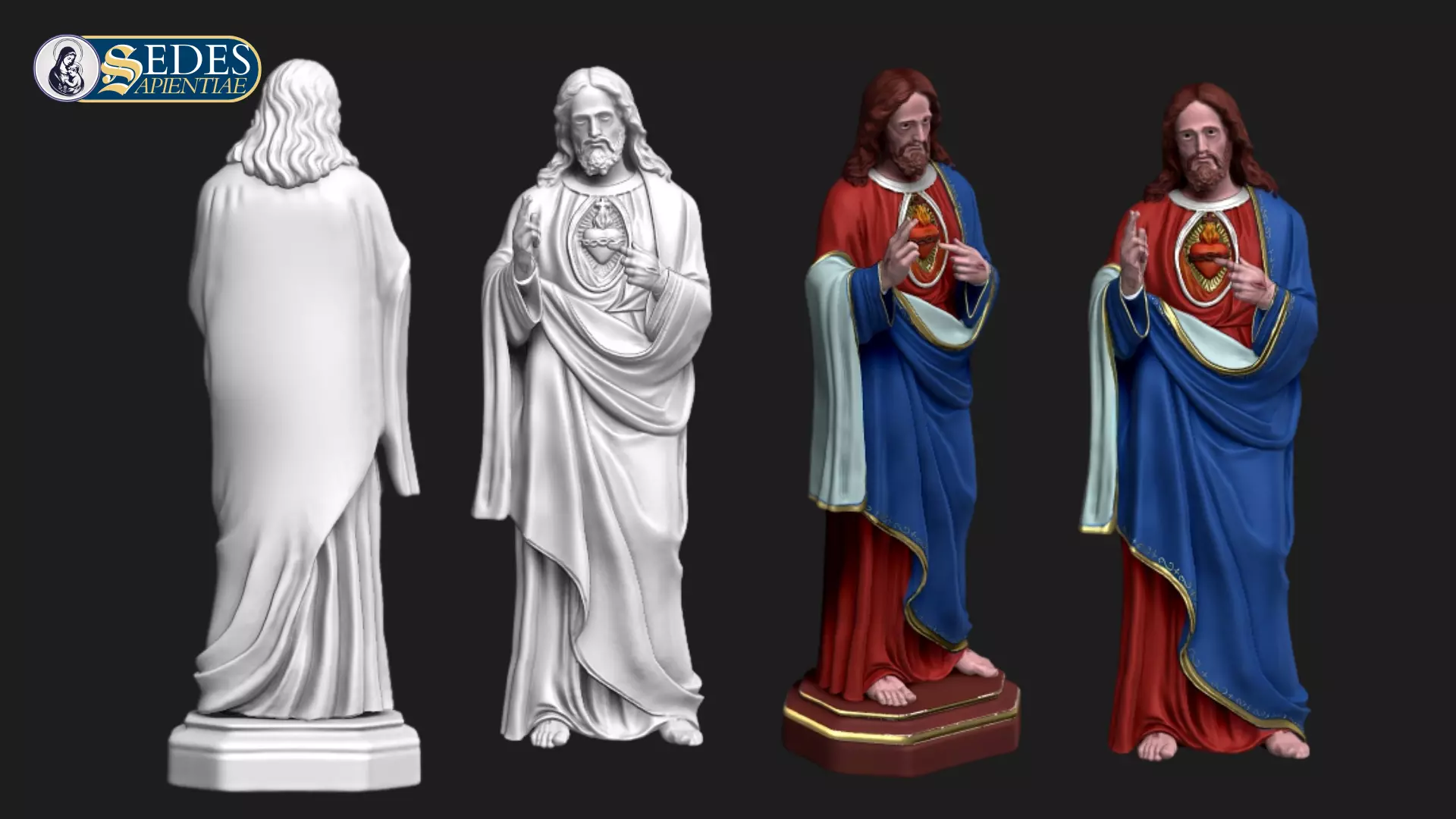 Sacred Heart of Jesus Catholic Art 3D print model_5