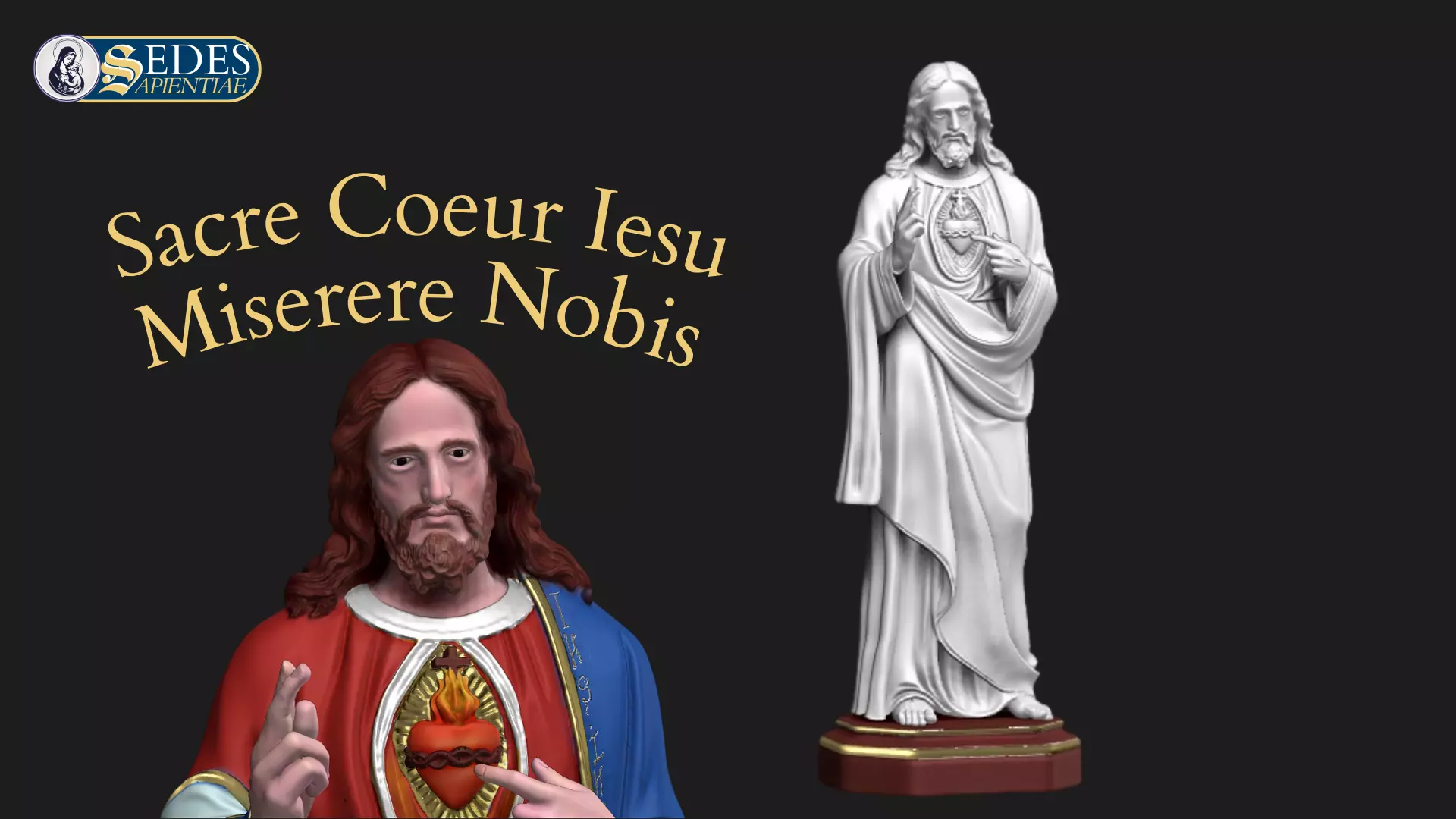 Sacred Heart of Jesus Catholic Art 3D print model_8