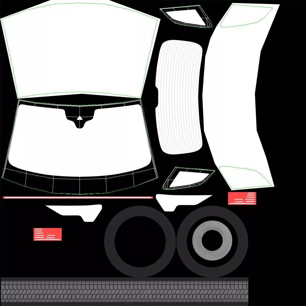 Audi e tron Electric SUV 3D Model Low-poly 3D model_32