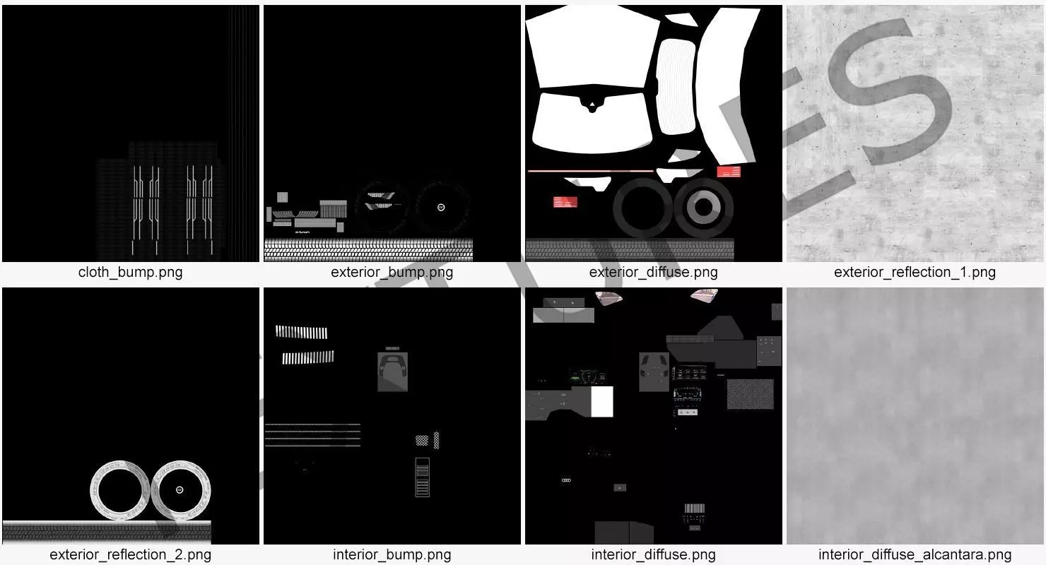 Audi e tron Electric SUV 3D Model Low-poly 3D model_31