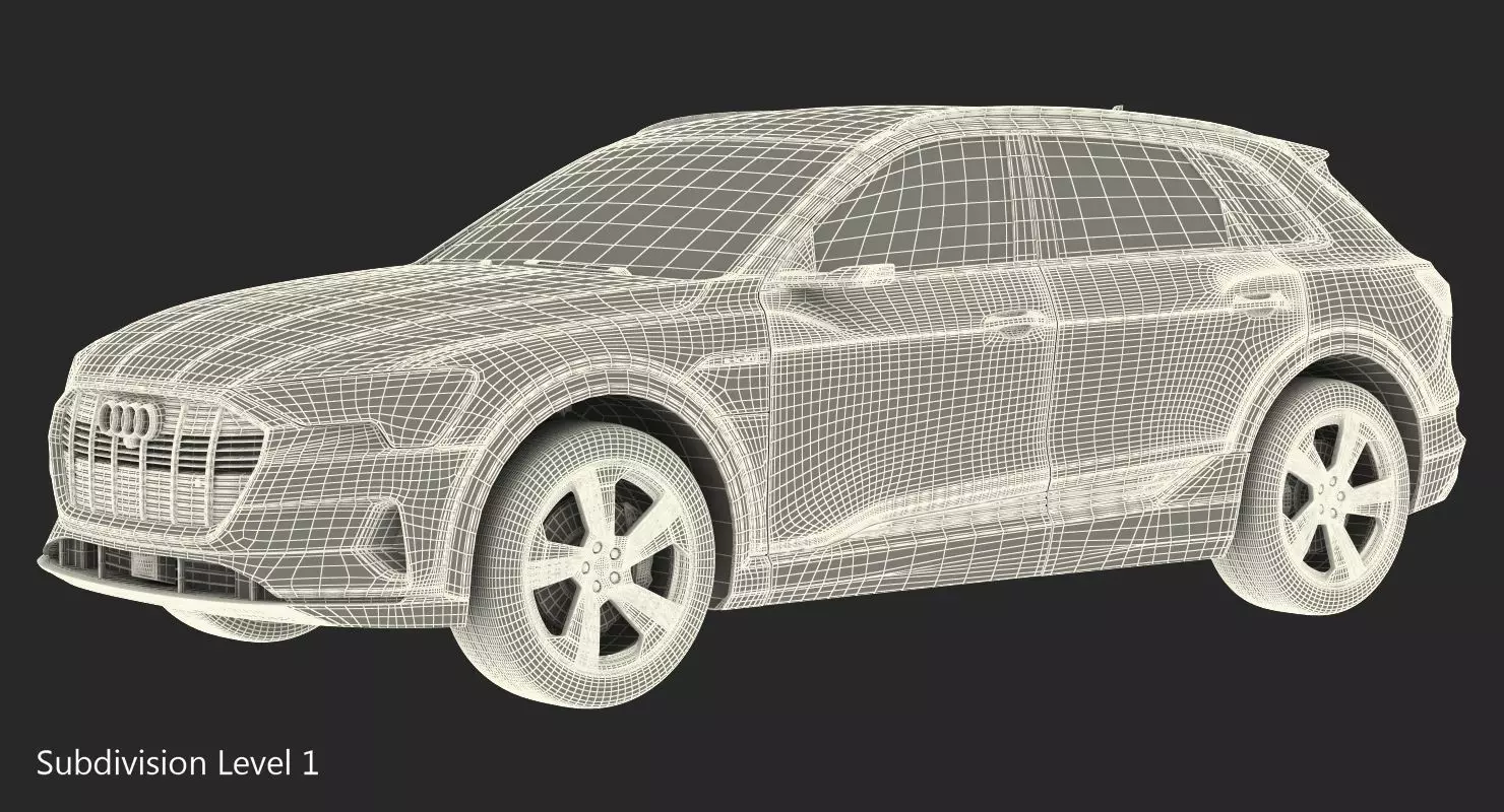 Audi e tron Electric SUV 3D Model Low-poly 3D model_33