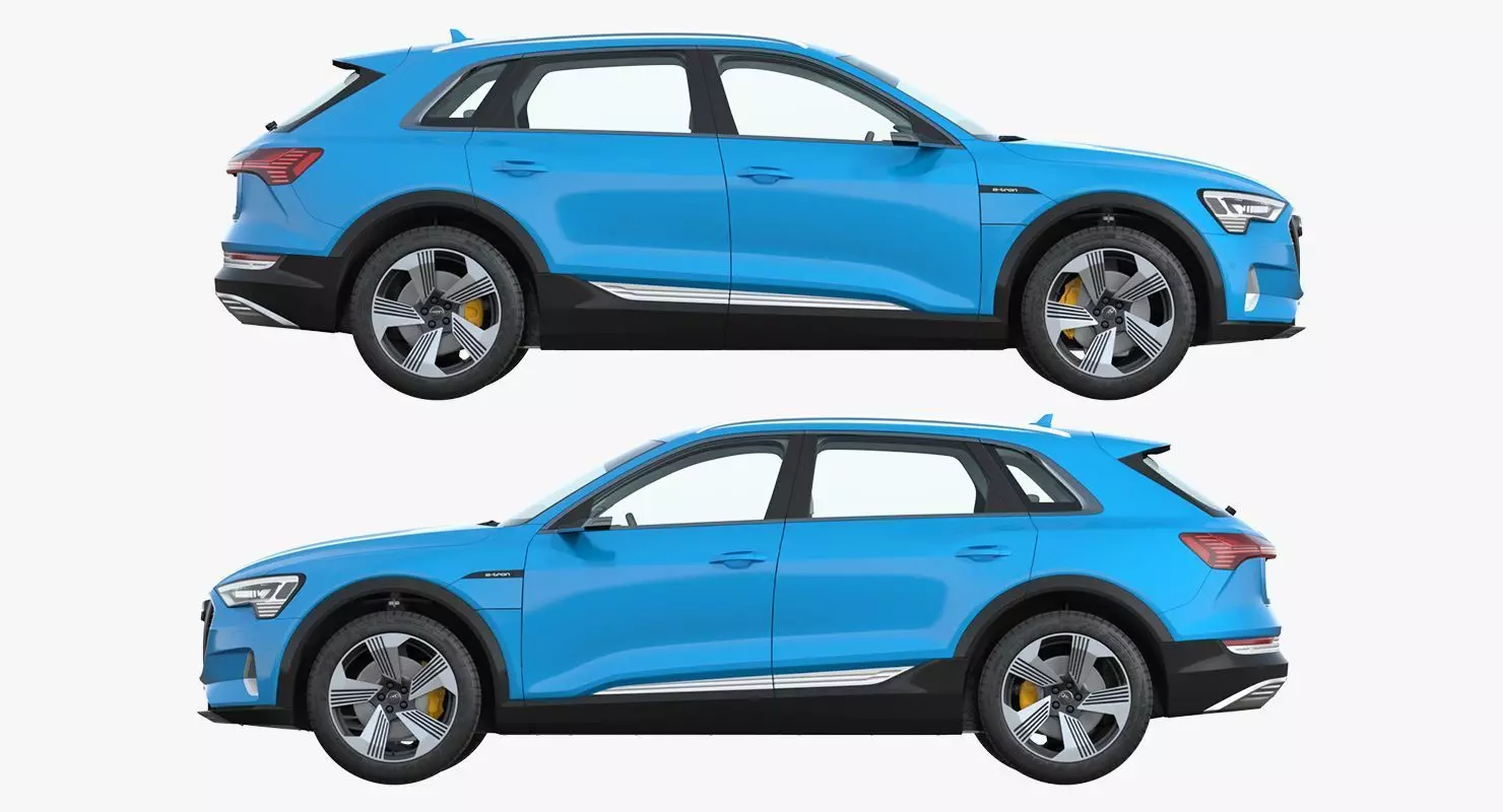 Audi e tron Electric SUV 3D Model Low-poly 3D model_2