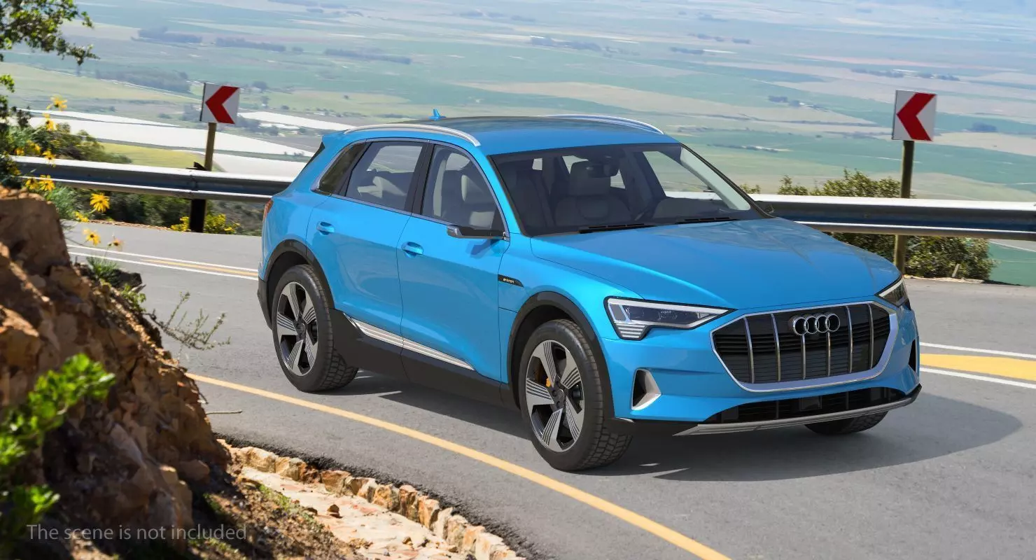 Audi e tron Electric SUV 3D Model Low-poly 3D model_27