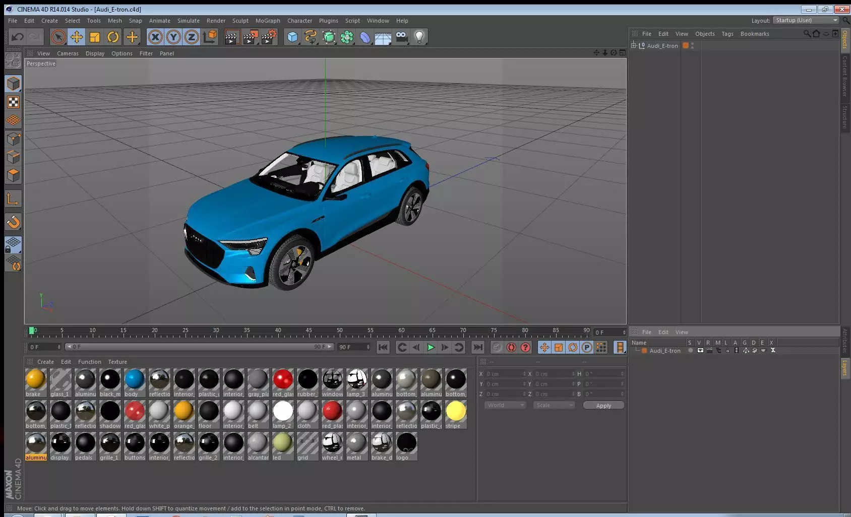 Audi e tron Electric SUV 3D Model Low-poly 3D model_22