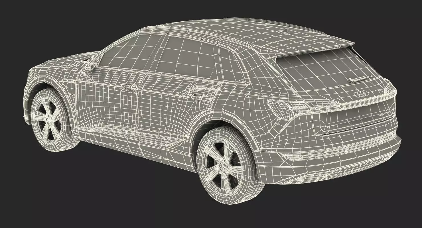 Audi e tron Electric SUV 3D Model Low-poly 3D model_36
