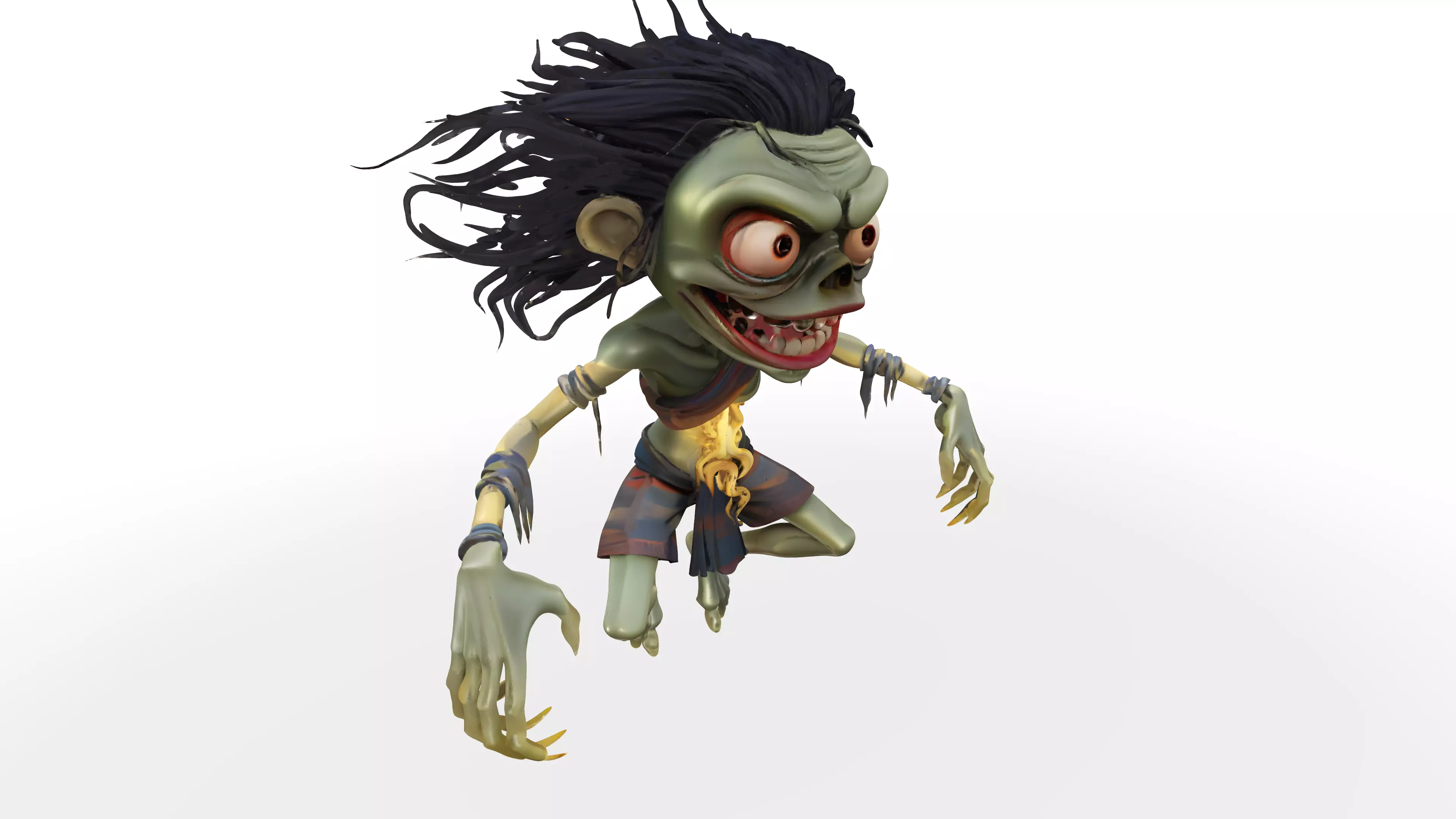 Creepy Ghoul Creature Stylized 3D Character Model 3D model_2
