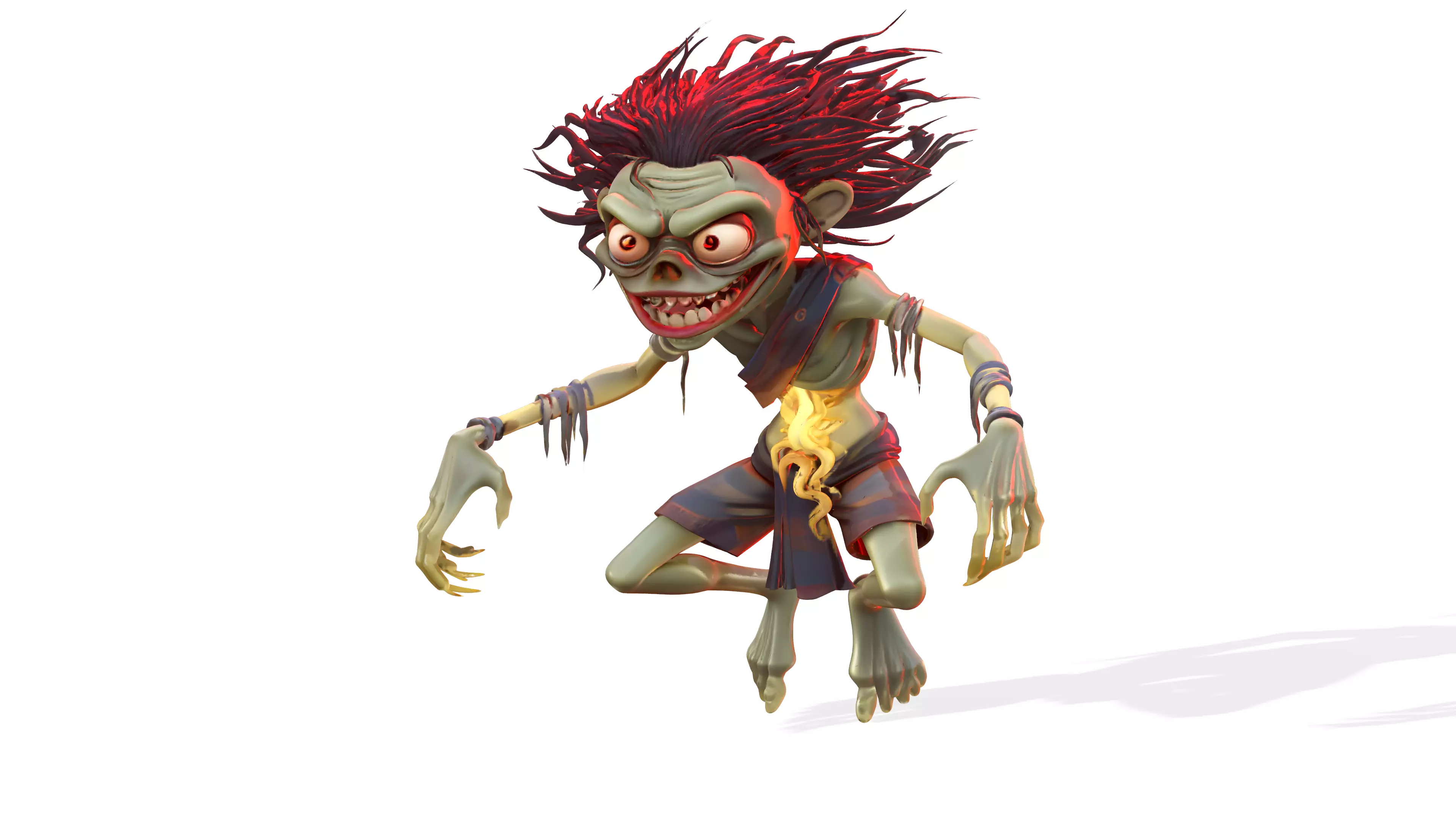 Creepy Ghoul Creature Stylized 3D Character Model 3D model_1