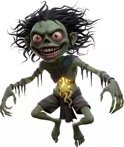 Creepy Ghoul Creature Stylized 3D Character Model