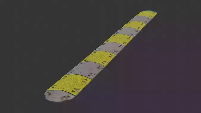 Street Road Bump Yellow Black Stripe