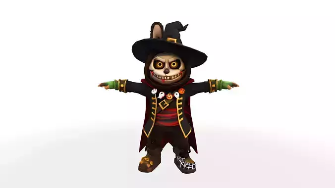 Spooky Killer Bunny Halloween 3D Character Model