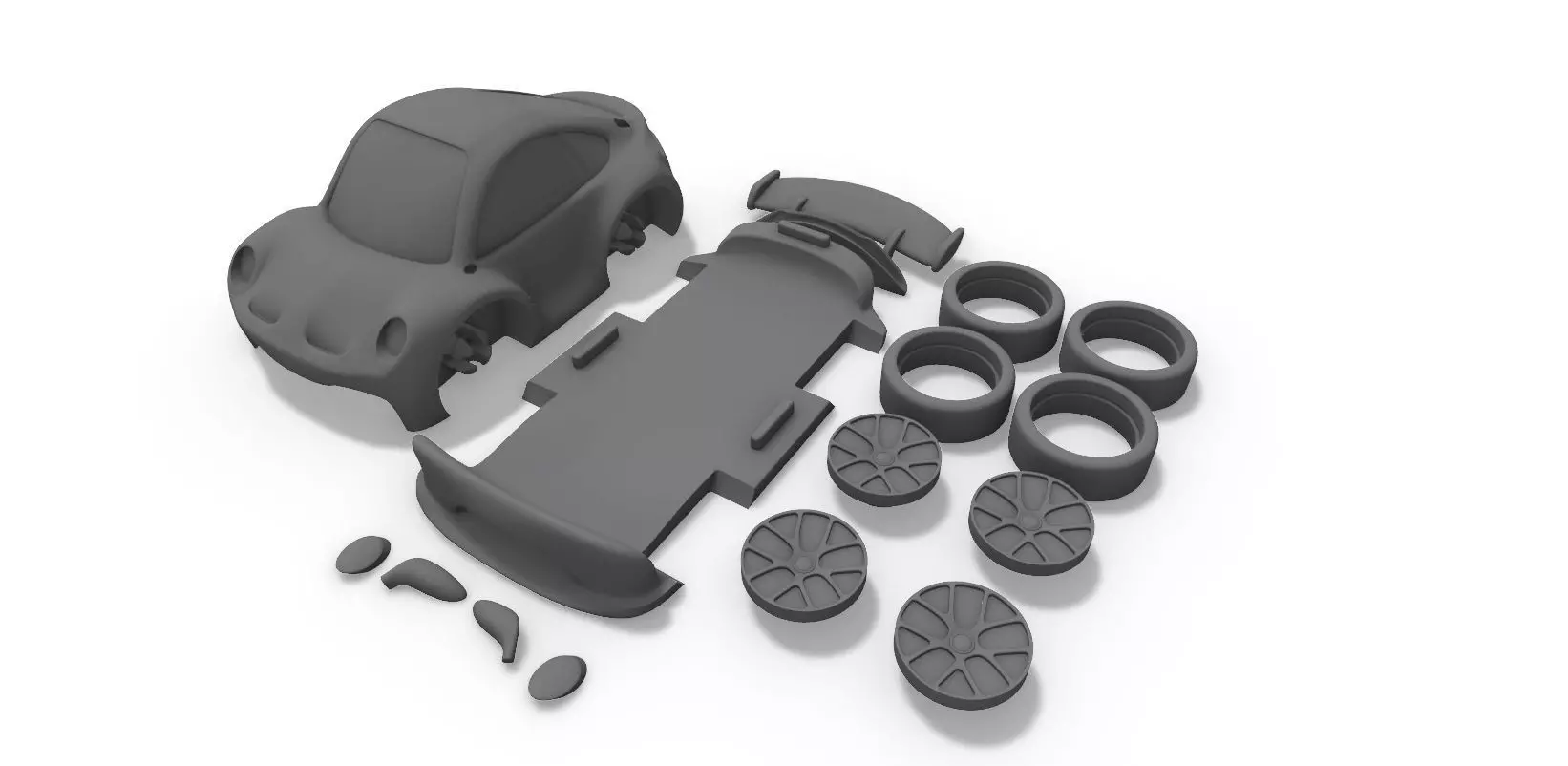 Porsche GT3 Toy Car Ready to Print 3D print model_7