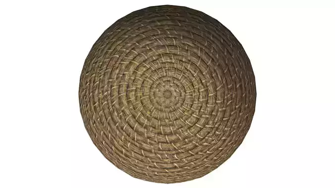 A Skep Beehive Low-poly 3D model 4