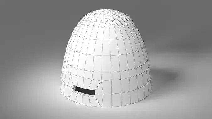 A Skep Beehive Low-poly 3D model 2