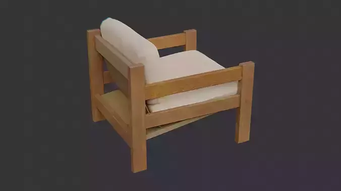 Wooden Office Lounge Chair with Cushions