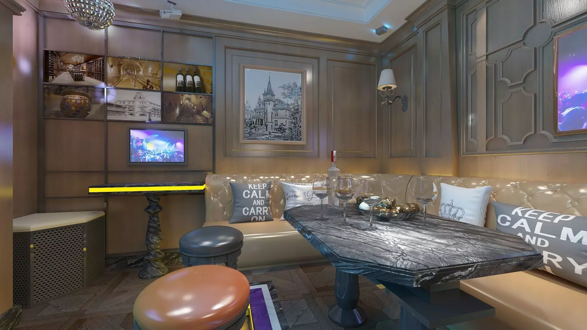 VIP Private Cinema 3D model_9