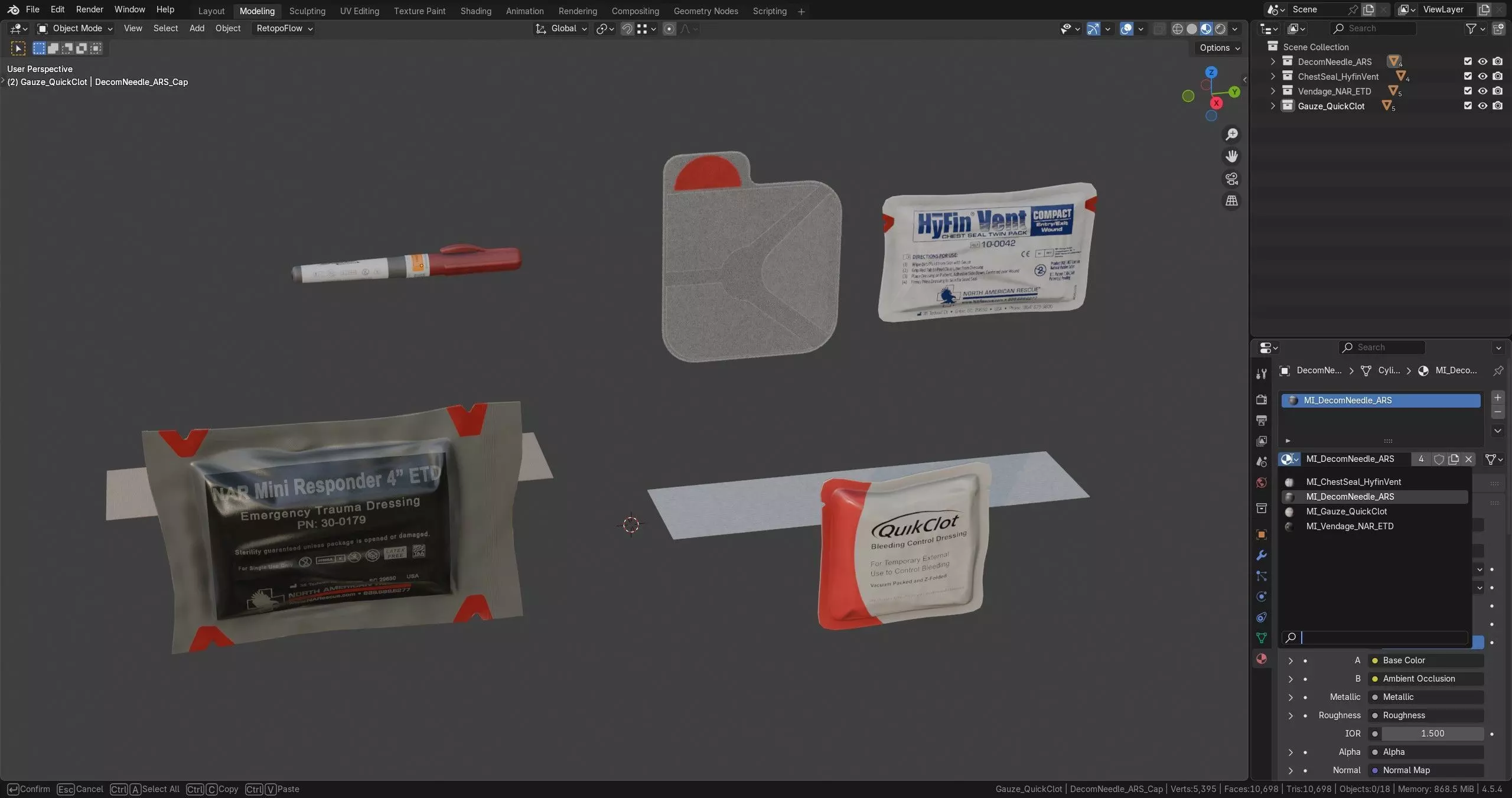 MEDICAL FIRST AID ITEMS Low-poly 3D model_9