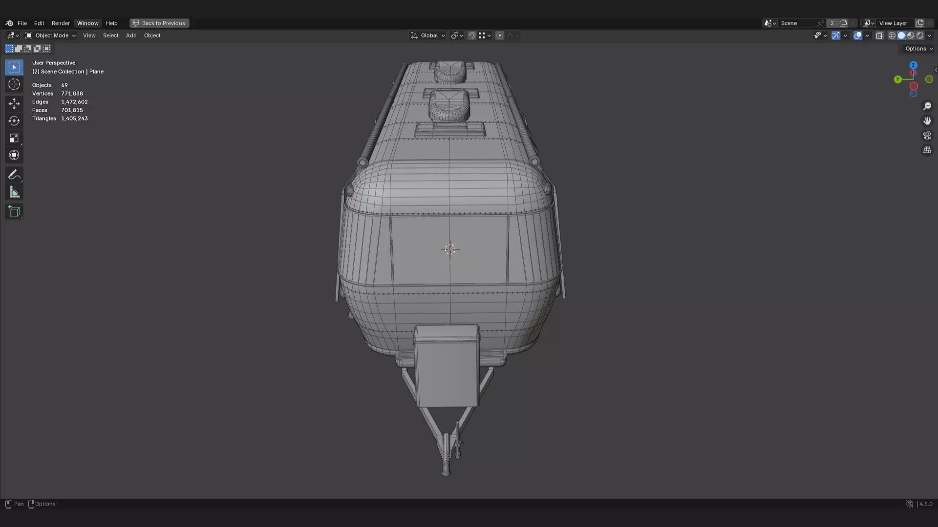 Airstream caravan camper mobile home RV 3d prop model 3D model_9