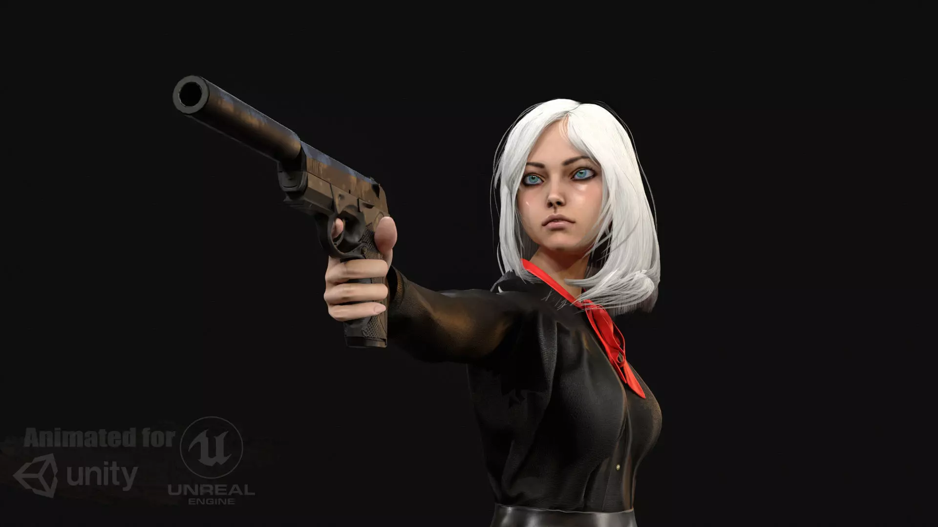 ScaryLittleGirl2 Low-poly 3D model