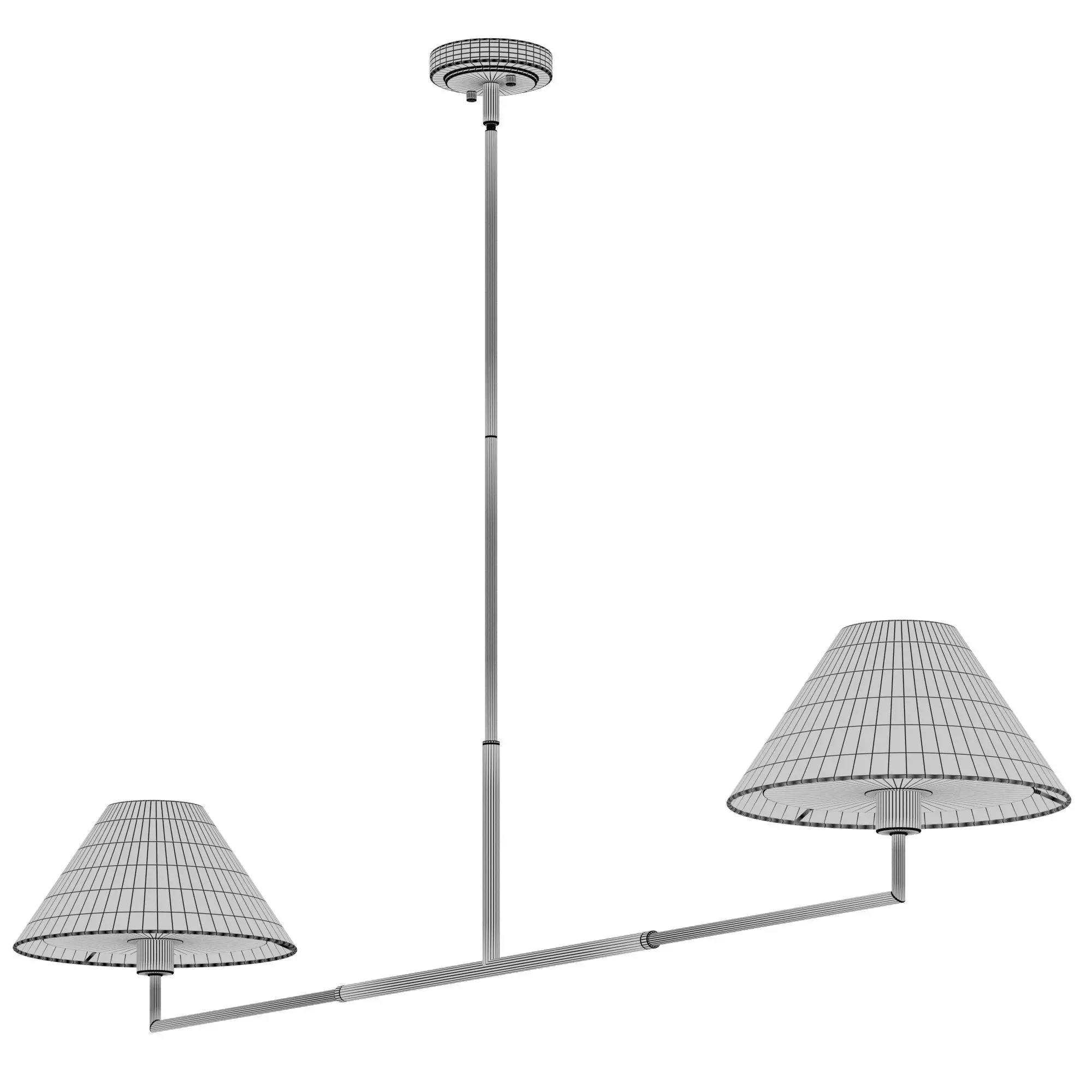 Z-lite Leila 744-62L Linear Pendant Light 3D model_7