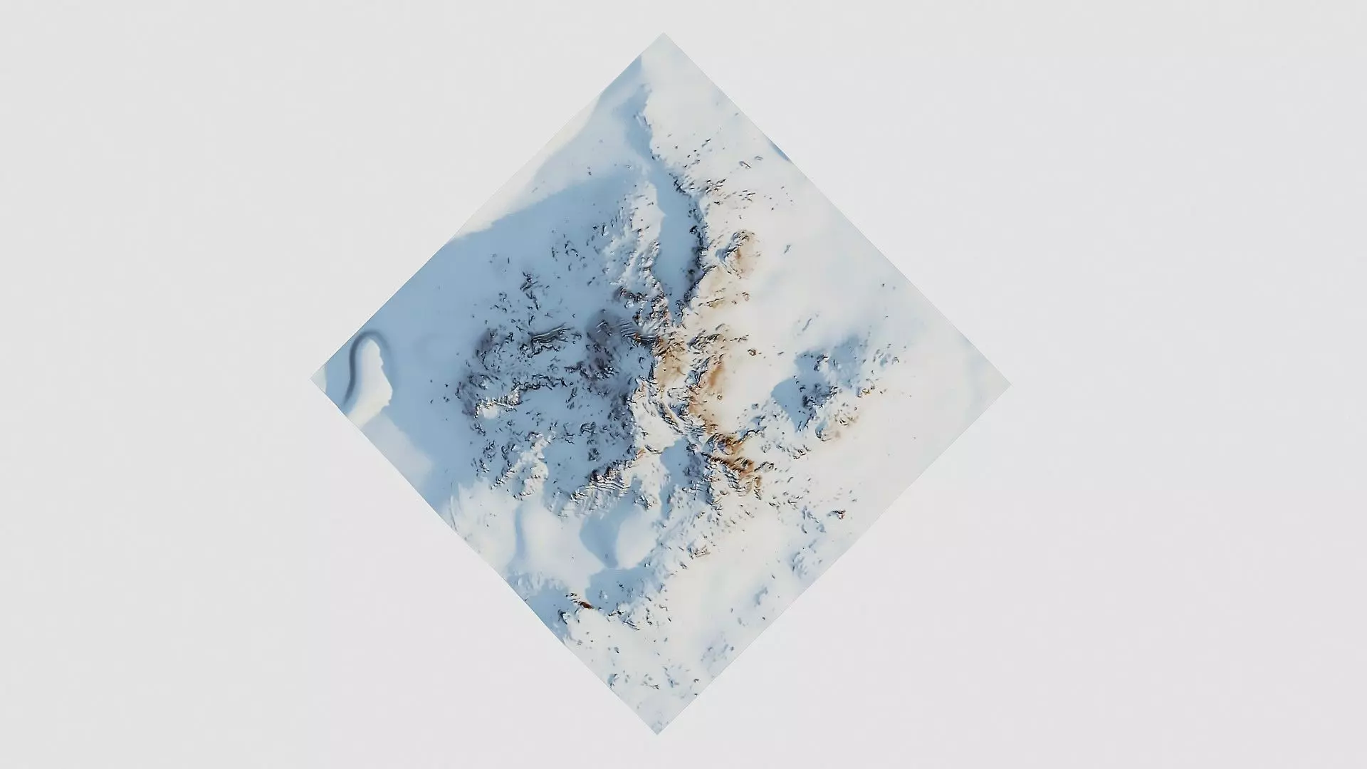 Green and Snow Mountain 3D model_6